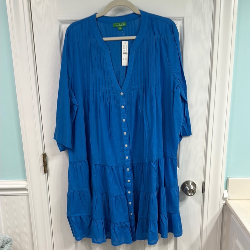 NWT J. Crew Factory Button front tiered coverup. Size XXL.